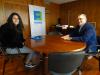 entrevista dunha estudiantea ao presidente da Fegamp sobre as emerxencias en Galicia.